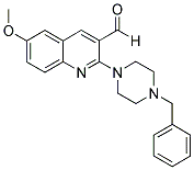 2-(4-BENZYL-PIPERAZIN-1-YL)-6-METHOXY-QUINOLINE-3-CARBALDEHYDE 结构式