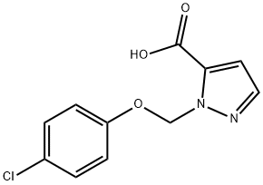 1-(4-氯苯氧基甲基)-1H-吡唑-5-羧酸 结构式