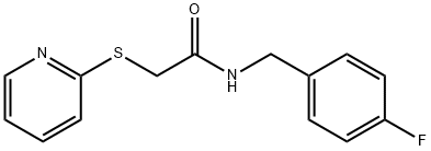 N-(4-FLUOROBENZYL)-2-(2-PYRIDINYLSULFANYL)ACETAMIDE 结构式