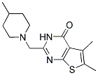 5,6-DIMETHYL-2-[(4-METHYLPIPERIDIN-1-YL)METHYL]THIENO[2,3-D]PYRIMIDIN-4(3H)-ONE 结构式