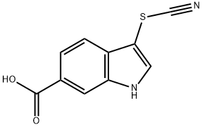 3-THIOCYANATO-1H-INDOLE-6-CARBOXYLIC ACID 结构式