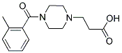 3-[4-(2-METHYLBENZOYL)PIPERAZIN-1-YL]PROPANOIC ACID 结构式