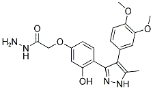 (4-[4-(3,4-DIMETHOXY-PHENYL)-5-METHYL-1H-PYRAZOL-3-YL]-3-HYDROXY-PHENOXY)-ACETIC ACID HYDRAZIDE 结构式