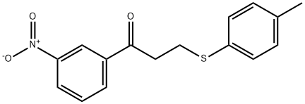 3-[(4-METHYLPHENYL)SULFANYL]-1-(3-NITROPHENYL)-1-PROPANONE 结构式