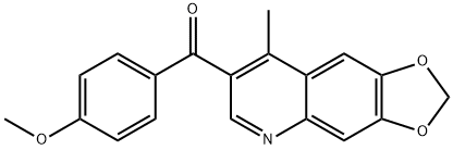 (4-METHOXYPHENYL)(8-METHYL[1,3]DIOXOLO[4,5-G]QUINOLIN-7-YL)METHANONE 结构式