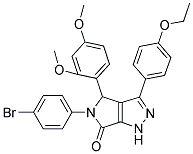 5-(4-BROMOPHENYL)-4-(2,4-DIMETHOXYPHENYL)-3-(4-ETHOXYPHENYL)-4,5-DIHYDROPYRROLO[3,4-C]PYRAZOL-6(1H)-ONE 结构式