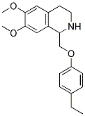 1-[(4-ETHYLPHENOXY)METHYL]-6,7-DIMETHOXY-1,2,3,4-TETRAHYDROISOQUINOLINE 结构式