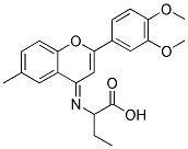 2-[2-(3,4-DIMETHOXY-PHENYL)-6-METHYL-CHROMEN-4-YLIDENEAMINO]-BUTYRIC ACID 结构式