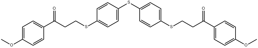 1-(4-METHOXYPHENYL)-3-((4-[(4-([3-(4-METHOXYPHENYL)-3-OXOPROPYL]SULFANYL)PHENYL)SULFANYL]PHENYL)SULFANYL)-1-PROPANONE 结构式