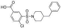 3-(4-BENZYL-PIPERIDINE-1-SULFONYL)-4-CHLORO-BENZOIC ACID 结构式