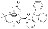 4-O-ACETYL-2,5-ANHYDRO-1,3-O-ISOPROPYLIDENE-6-TRITYL-D-GLUCITOL 结构式