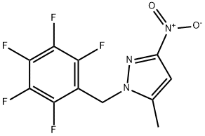 5-甲基-3-硝基-1-((全氟苯基)甲基)-1H-吡唑 结构式