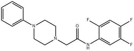 2-(4-PHENYLPIPERAZINO)-N-(2,4,5-TRIFLUOROPHENYL)ACETAMIDE 结构式