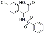 3-(4-CHLOROPHENYL)-3-[(PHENYLSULFONYL)AMINO]PROPANOIC ACID 结构式