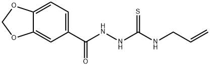 N-ALLYL-2-(1,3-BENZODIOXOL-5-YLCARBONYL)-1-HYDRAZINECARBOTHIOAMIDE 结构式