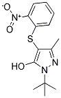 1-TERT-BUTYL-3-METHYL-4-[(2-NITROPHENYL)THIO]-1H-PYRAZOL-5-OL 结构式
