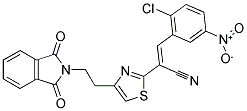 (E)-3-(2-CHLORO-5-NITROPHENYL)-2-(4-[2-(1,3-DIOXO-1,3-DIHYDRO-2H-ISOINDOL-2-YL)ETHYL]-1,3-THIAZOL-2-YL)-2-PROPENENITRILE 结构式