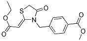 METHYL 4-[[(2Z)-2-(2-ETHOXY-2-OXOETHYLIDENE)-4-OXO-1,3-THIAZOLIDIN-3-YL]METHYL]BENZOATE 结构式