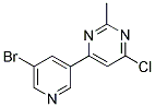 4-(5-BROMOPYRIDIN-3-YL)-6-CHLORO-2-METHYLPYRIMIDINE 结构式