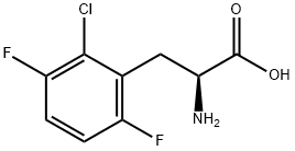2-氨基-3-(2-氯-3,6-二氟苯基)丙酸 结构式