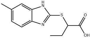 2-(6-METHYL-1H-BENZOIMIDAZOL-2-YLSULFANYL)-BUTYRIC ACID 结构式