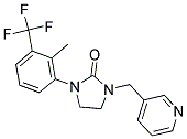1-[2-Methyl-3-(trifluoromethyl)phenyl]-3-(pyridin-3-ylmethyl)imidazolidin-2-one 结构式