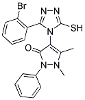 4-[3-(2-BROMO-PHENYL)-5-MERCAPTO-[1,2,4]TRIAZOL-4-YL]-1,5-DIMETHYL-2-PHENYL-1,2-DIHYDRO-PYRAZOL-3-ONE 结构式