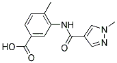 4-METHYL-3-[(1-METHYL-1 H-PYRAZOLE-4-CARBONYL)-AMINO]-BENZOIC ACID 结构式