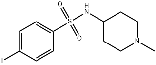 4-IODO-N-(1-METHYL-4-PIPERIDINYL)BENZENESULFONAMIDE 结构式