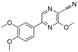 5-(3,4-DIMETHOXYPHENYL)-3-METHOXY-2-PYRAZINECARBONITRILE 结构式