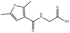 2-[(2,5-二甲基呋喃-3-基)甲酰氨基]乙酸 结构式