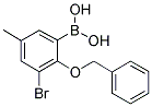 2-BENZYLOXY-3-BROMO-5-METHYLPHENYLBORONIC ACID 结构式