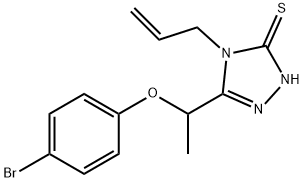 4-烯丙基-5-(1-(4-溴苯氧基)乙基)-4H-1,2,4-三唑-3-硫醇 结构式
