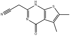 2-{5,6-二甲基-4-氧代-3H,4H-噻吩并[2,3-D]嘧啶-2-基}乙腈 结构式