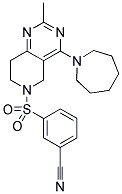 3-(4-Azepan-1-yl-2-methyl-7,8-dihydro-5H-pyrido[4,3-d]pyrimidine-6-sulfonyl)-benzonitrile 结构式
