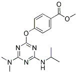 METHYL 4-{[4-(DIMETHYLAMINO)-6-(ISOPROPYLAMINO)-1,3,5-TRIAZIN-2-YL]OXY}BENZOATE 结构式