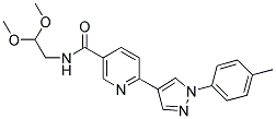 N-(2,2-DIMETHOXYETHYL)-6-[1-(4-METHYLPHENYL)-1H-PYRAZOL-4-YL]NICOTINAMIDE 结构式