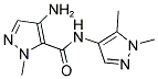 4-AMINO-2-METHYL-2 H-PYRAZOLE-3-CARBOXYLIC ACID (1,5-DIMETHYL-1 H-PYRAZOL-4-YL)-AMIDE 结构式