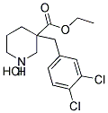 3-(3,4-Dichlorobenzyl)piperidine-3-ethylcarboxylate hydrochloride 结构式