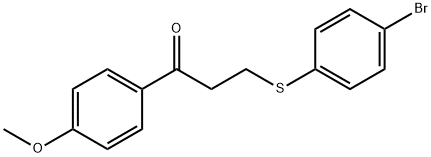 3-((4-溴苯基)硫代)-1-(4-甲氧基苯基)丙-1-酮 结构式