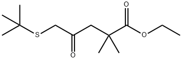 5-(叔丁基硫代)-2,2-二甲基-4-氧代戊酸乙酯 结构式