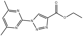 Ethyl 1-(4,6-dimethyl-2-pyrimidinyl)-1H-1,2,3-triazole-4-carboxylate 结构式