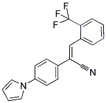 (Z)-2-[4-(1H-PYRROL-1-YL)PHENYL]-3-[2-(TRIFLUOROMETHYL)PHENYL]-2-PROPENENITRILE 结构式