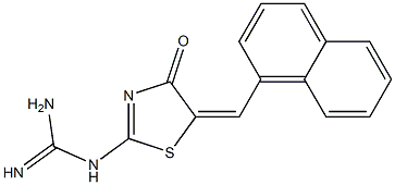 N-(5-[(E)-1-NAPHTHYLMETHYLIDENE]-4-OXO-4,5-DIHYDRO-1,3-THIAZOL-2-YL)GUANIDINE 结构式