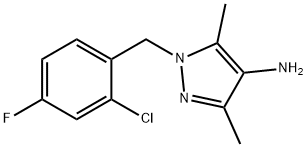 1-(2-氯-4-氟苄基)-3,5-二甲基-1H-吡唑-4-胺 结构式