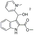 2-[Hydroxy-(2-methoxycarbonyl-1H-indol-3-yl)-methyl]-1-methyl-pyridinium iodide 结构式