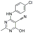 4-(4-CHLOROANILINO)-6-HYDROXY-2-METHYL-5-PYRIMIDINECARBONITRILE 结构式