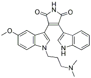 [3-[1-[3-(二甲基氨基)丙基]-5-甲氧基-1H-吲哚-3-基]-4-(1H-吲哚-3-基)-1H-吡咯-2,5-二酮] 结构式