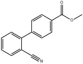 2'-氰基-[1,1'-联苯]-4-羧酸甲酯 结构式