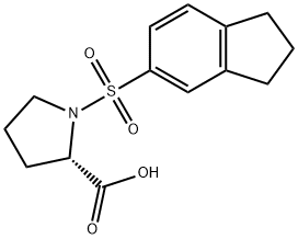 1-(INDANE-5-SULFONYL)-PYRROLIDINE-2-CARBOXYLIC ACID 结构式